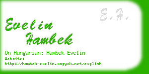 evelin hambek business card